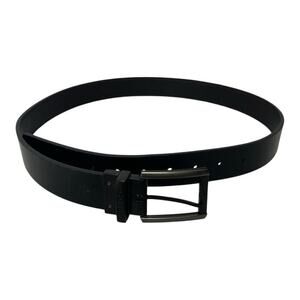 Guess Belt Men’s Reversible Sz 34-36 Syn Leather Black/Brown Gunmetal Buckle